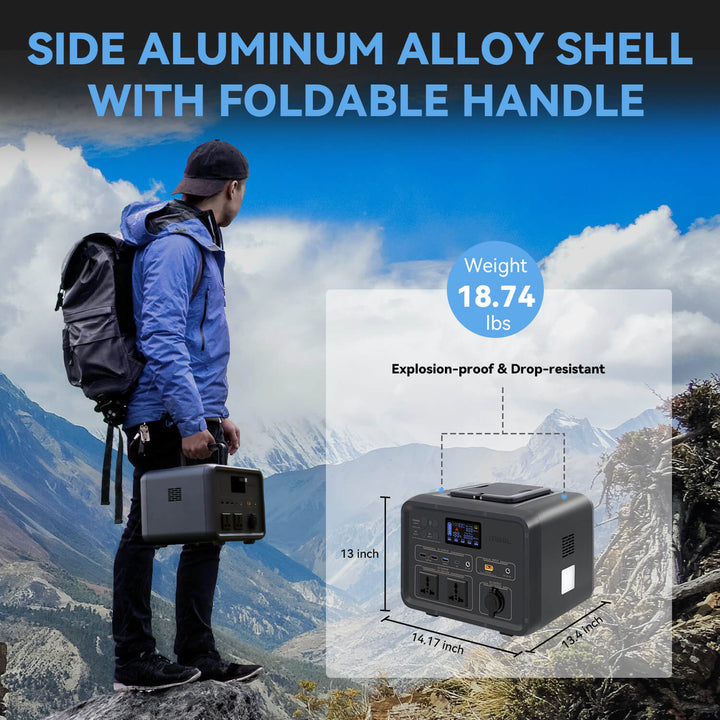 Side Aluminum Alloy Shell With Foldable Handle